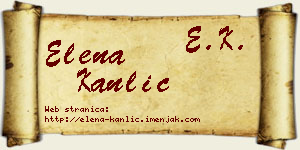 Elena Kanlić vizit kartica
